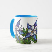 blaue Säulen Tasse (Vorderseite Links)