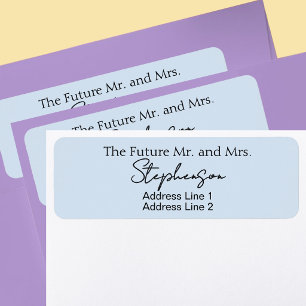 Blaue Save The Date benutzerdefinierter Name Rücks
