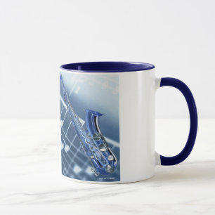 Blaue Saxophone-Tasse Tasse