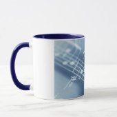 Blaue Saxophone-Tasse Tasse (Links)