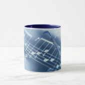 Blaue Saxophone-Tasse Tasse (Zentrum)