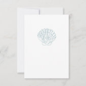 Blaue Scallop Dankeskarte (Vorderseite)