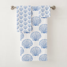 Blaue Scallop-Muscheln an der Küste