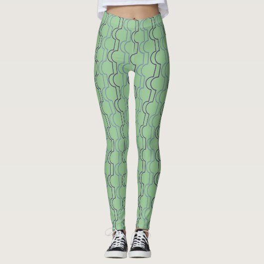 Blaue Scallops Leggings (Vorderseite)