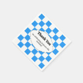 Blaue Schachbrett-Partyservietten Serviette (Ecke)