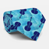 Blaue SchachbrettCellos Krawatte (Gerollt)