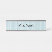 Blaue Schachbretter Namensplatte Schreibtischnamensplakette (Vorderseite )