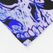 Blaue Schädel-Fleece-Decke Fleecedecke (Ecke)