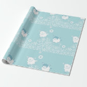 blaue Schaf-Babydusche Geschenkpapier (Ungerollt)