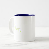 Blaue Schafe 2-Ton Tasse (rechter Griff) (Vorderseite Links)