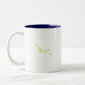 Blaue Schafe 2-Ton Tasse (rechter Griff) (Links)