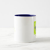 Blaue Schafe 2-Ton Tasse (rechter Griff) (Mittel)