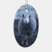 Blaue Schafe und Weiße Mutterschafe Keramikornament (Rechts)