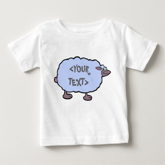 Blaue Schafe,<YOUR TEXT> Baby T-shirt (Vorderseite)