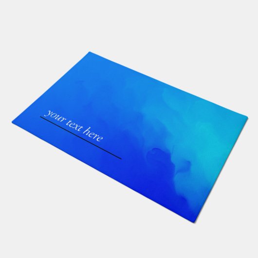 BLAUE SCHAFFEN UNSEREN WON FUßMATTE (Schrägansicht)