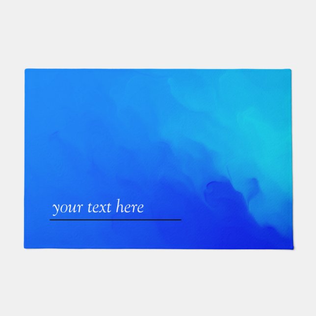 BLAUE SCHAFFEN UNSEREN WON FUßMATTE (Vorderseite)