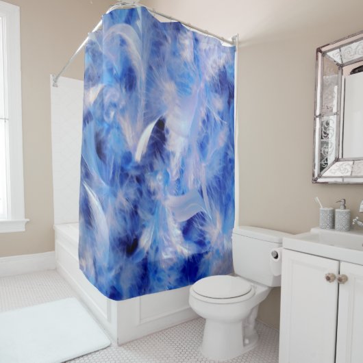 Blaue Schalen Duschvorhang (Beispiel)