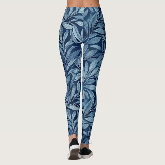 Blaue Schalen Leggings (Rückseite)