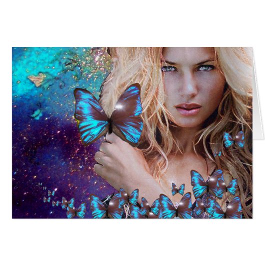 BLAUE SCHALTFLÄCHE IN AQUAMARINEN GRÜNEN GOLD-GLIT (Vorderseite (Horizontal))