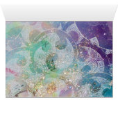 BLAUE SCHALTFLÄCHE IN AQUAMARINEN GRÜNEN GOLD-GLIT (Innenansicht Horizontal (Unten))