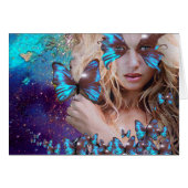 BLAUE SCHALTFLÄCHE IN AQUAMARINEN GRÜNEN GOLD-GLIT (Vorderseite (Horizontal))