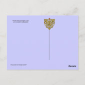 BLAUE SCHALTFLÄCHE IN AQUAMARINEN GRÜNEN GOLD-GLIT POSTKARTE (Rückseite)