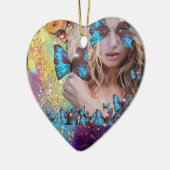 BLAUE SCHALTFLEUNDLICHKEIT IN AQUAMARINEN GRÜNEN G KERAMIK ORNAMENT (Links)