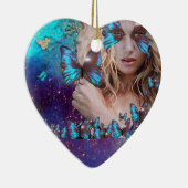 BLAUE SCHALTFLEUNDLICHKEIT IN AQUAMARINEN GRÜNEN G KERAMIK ORNAMENT (Rechts)