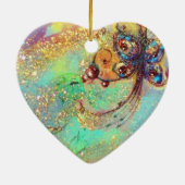 BLAUE SCHALTFLEUNDLICHKEIT IN AQUAMARINEN GRÜNEN G KERAMIK ORNAMENT (Hinten)