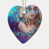 BLAUE SCHALTFLEUNDLICHKEIT IN AQUAMARINEN GRÜNEN G KERAMIK ORNAMENT (Links)