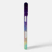 BLAUE SCHALTFLEUNDLICHKEIT MIT GRÜNEM GOLD-GLITZER Case-Mate iPhone HÜLLE (Rückseite / Rechts)