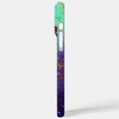 BLAUE SCHALTFLEUNDLICHKEIT MIT GRÜNEM GOLD-GLITZER Case-Mate iPhone HÜLLE (Rückseite / Links)