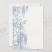 Blaue Schamrosetten-Schleifen-Tauben-Hochzeitseinl Einladung (Rückseite)
