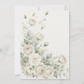 Blaue Schamrosetten-Schleifen-Tauben-Hochzeitseinl Einladung (Rückseite)