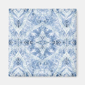 Blaue Schatten-Abstrakte Aquarell-Kunst Magnet (Vorne)
