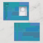 Blaue Schatten - mollig Visitenkarte (Vorne/Hinten)