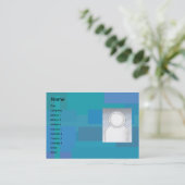 Blaue Schatten - mollig Visitenkarte (Stehend Vorderseite)