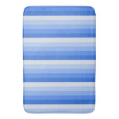 Blaue Schattenstreifen Badematte (Vorderseite Vertikal)