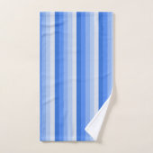 Blaue Schattenstreifen Badhandtuch Set (Handtuch)