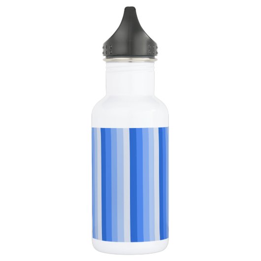 Blaue Schattenstreifen Edelstahlflasche (Links)
