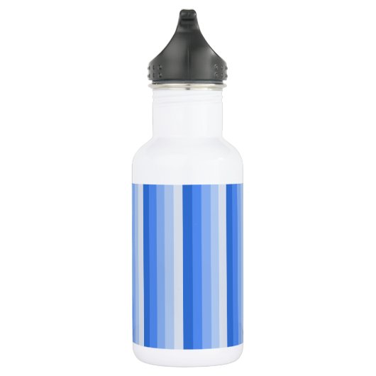 Blaue Schattenstreifen Edelstahlflasche (Rechts)