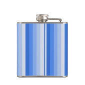 Blaue Schattenstreifen Flachmann (Rückseite)