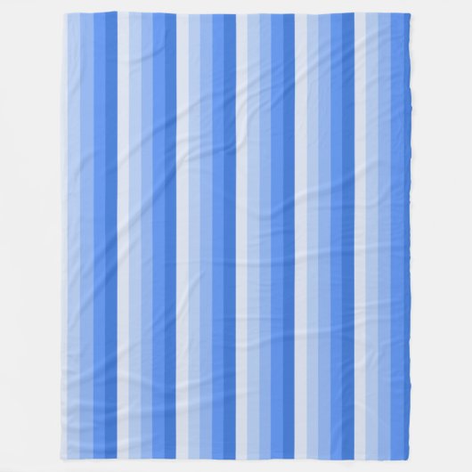 Blaue Schattenstreifen Fleecedecke (Vorderseite)