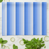 Blaue Schattenstreifen Geschirrtuch (Gefaltet)