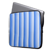 Blaue Schattenstreifen Laptopschutzhülle (Vorderseite Links)