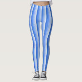 Blaue Schattenstreifen Leggings (Vorderseite)