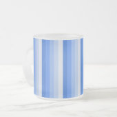 Blaue Schattenstreifen Mattglastasse (Vorderseite Links)