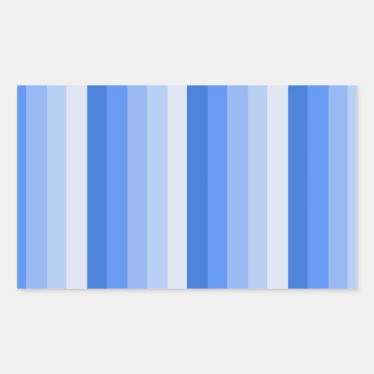 Blaue Schattenstreifen Rechteckiger Aufkleber (Vorderseite)