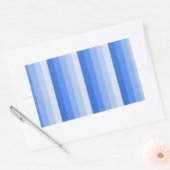 Blaue Schattenstreifen Rechteckiger Aufkleber (Umschlag)