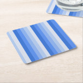 Blaue Schattenstreifen Rechteckiger Pappuntersetzer (angewinkelt)
